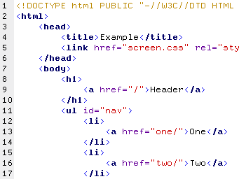 ejemplo cdigo html