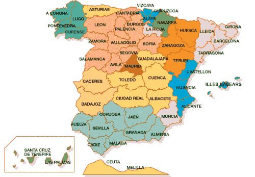 Mapa de Asociaciones de Separada/os de Espaa 