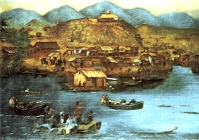 Alegora sobre la toma del Puerto de Guayaquil en 1859
